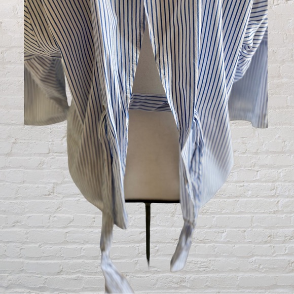 LIPSLIDE STRIPED OVERLAP BACK SASH TIE TOP - Picture 12 of 12